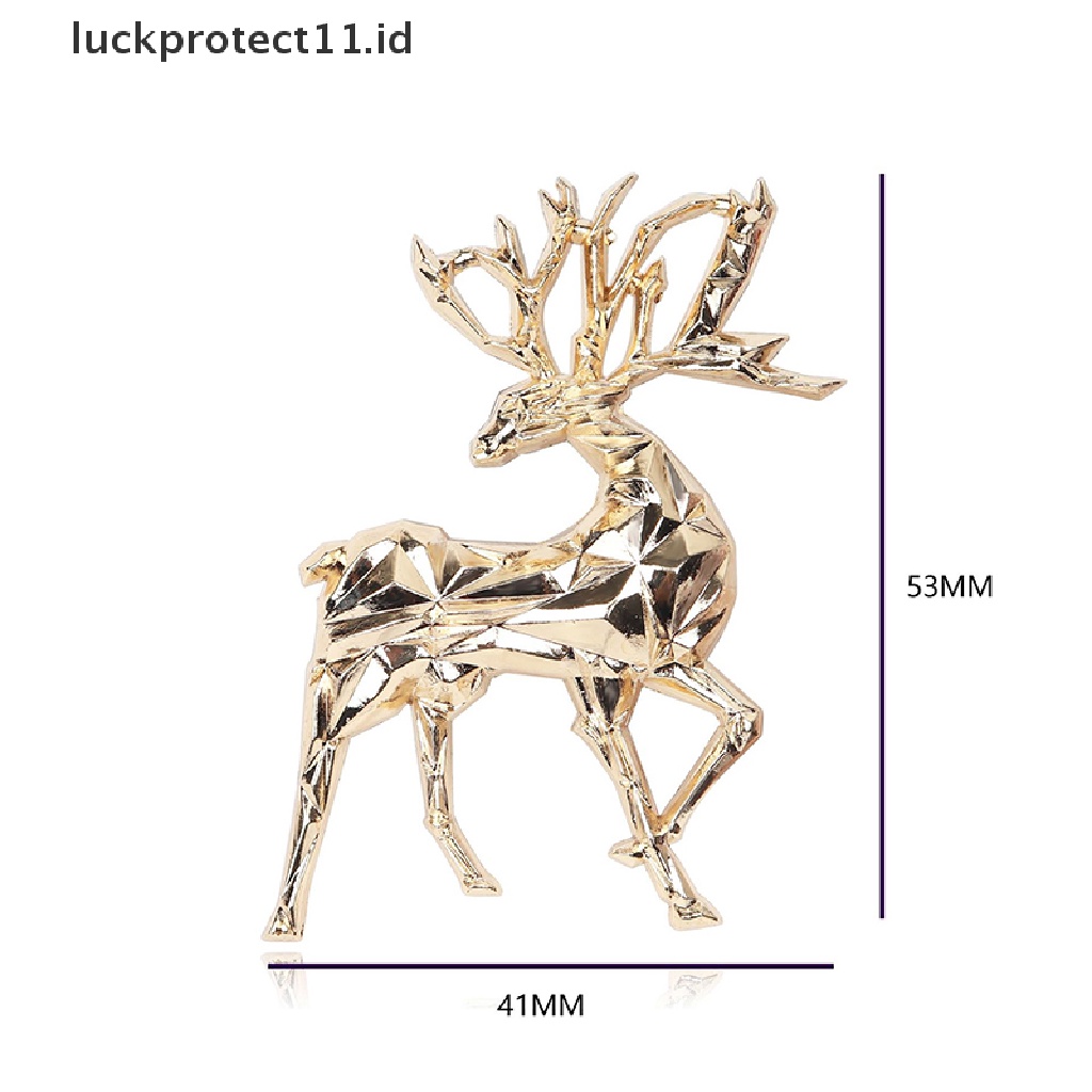/Fashion Hot// Fashion// Indah Lucu Emas Natal Rusa Hewan Bros Pakaian Aksesoris Serbaguna.