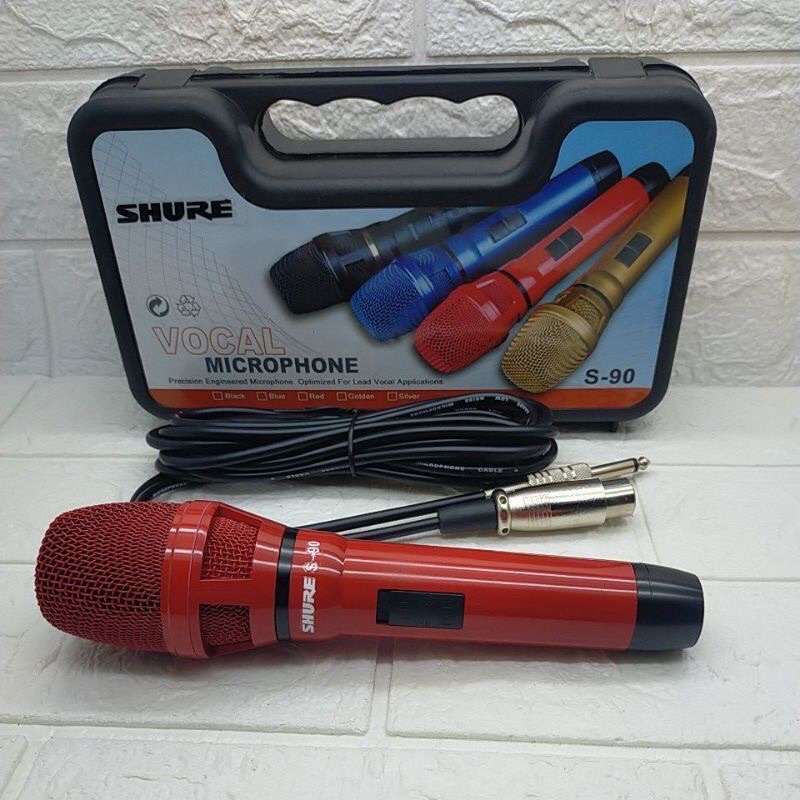 microffon mic shure s90 min koper suara jernih mic kabel panjang