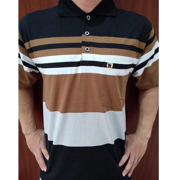 "TWN.10De22ᵀ" Kaos salur motif/kaos kerah pria