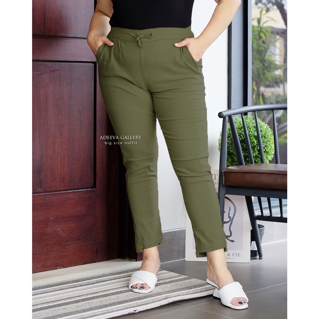 ADEEVA Baggy Pants Jumbo Celana Panjang Wanita Jumbo