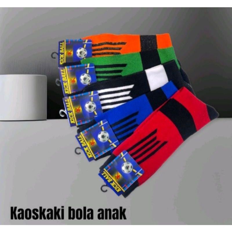 TERLARIS! 12 PASANG KAOS KAKI BOLA ANAK GARIS-GARIS