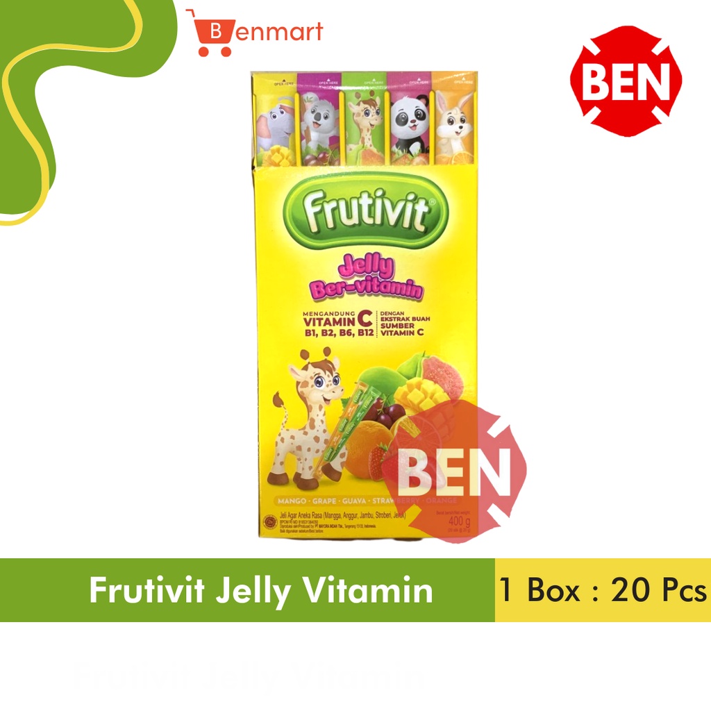 

Frutivit Jelly Vitamin 1 Box 20Pcs Jeli Mango Grape Guava Orange Vit C