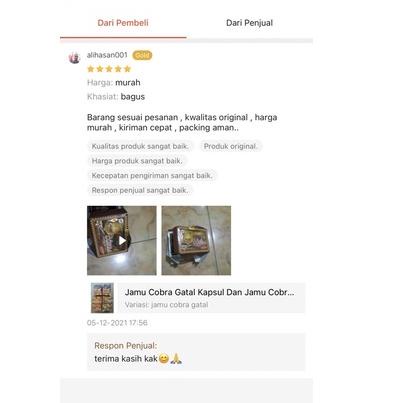 

(COD )NEW_PRODUCT Jamu Cobra Gatal Kapsul Dan Jamu Cobra Sesak Nafas - Isi 12 Pcs