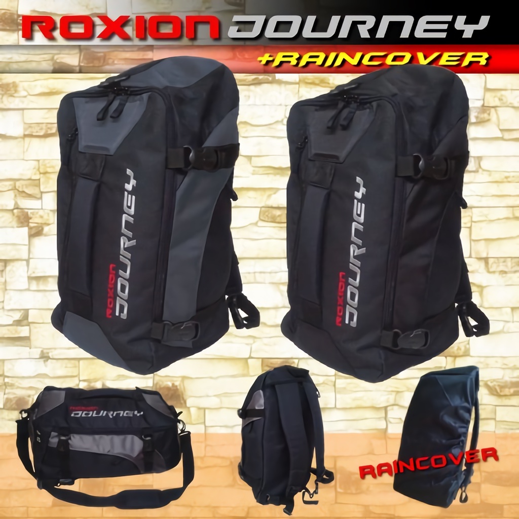 Roxion Journey Tas Ransel Pria 3 in 1 Multifungsi Backpack Tas Jinjing Selempang Gendong Travel