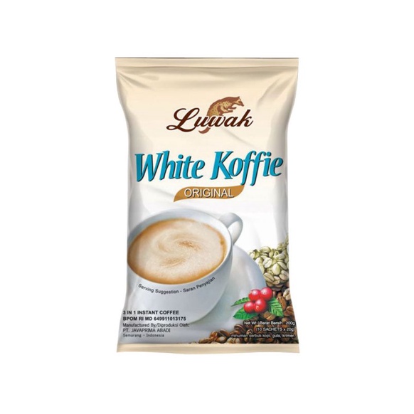 

Luwak White Coffie Original / 3 rasa / las sugar 10X20g