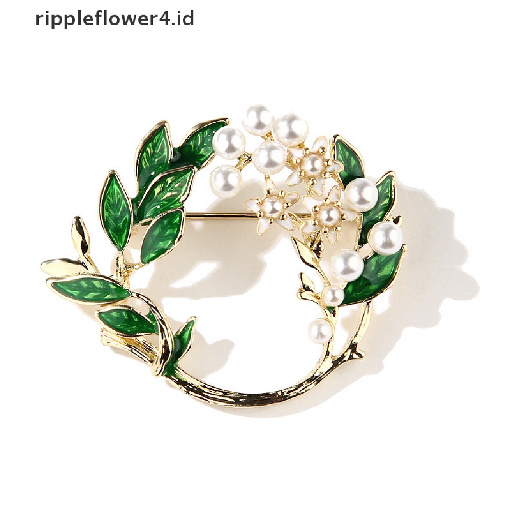 {rippleflower4.id} Fashion Bermutu Tinggi Menetes Glasir Glasir Lily Of The Valley Mutiara Imitasi Bros Gardenia Bros Kreatif Sederhana Aksesoris Wanita~