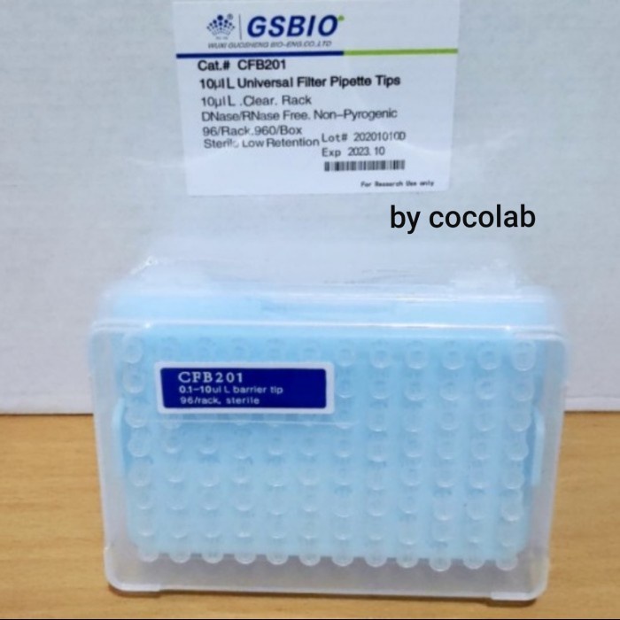 Lab Filter Tips Gsbio 10201002001000 Sterile Universal - 10 Ul