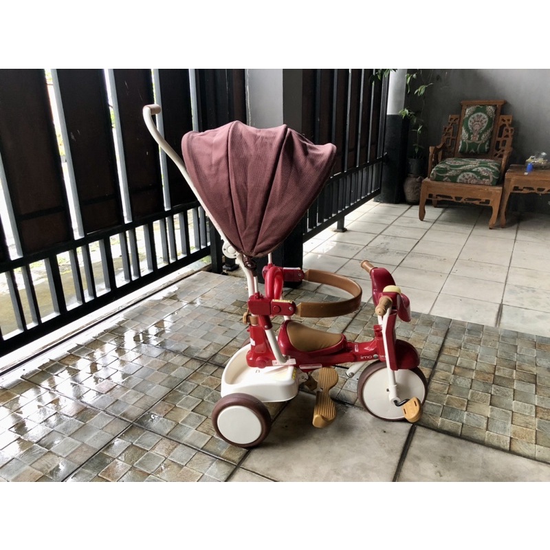 Preloved sepeda anak iimo 2 lipat foldable tricycle
