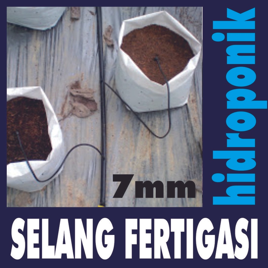 [100Meter] Selang Hidroponik PU Tube Hitam Ukuran 7 mm Drip Fertigasi Irigasi 1 roll 100 meter