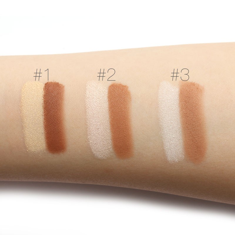 FOCALLURE Highlighter Blush On &amp; Eyeshadow Contour Highlighter Contour Face Palette Bronzer Combination Palette 3D Highl