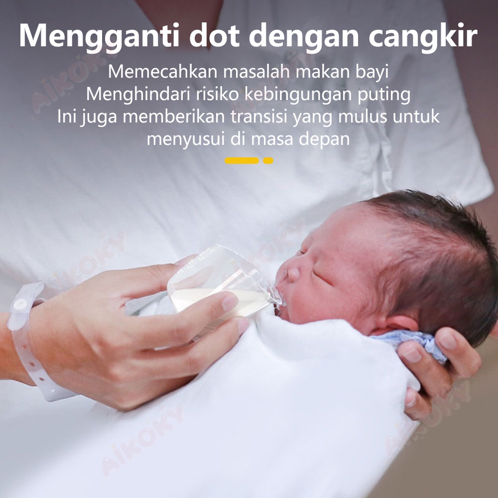 Aikoky Little Baby Cup Feeder Cangkir Asi Gelas pengukur 35ML BPA Free