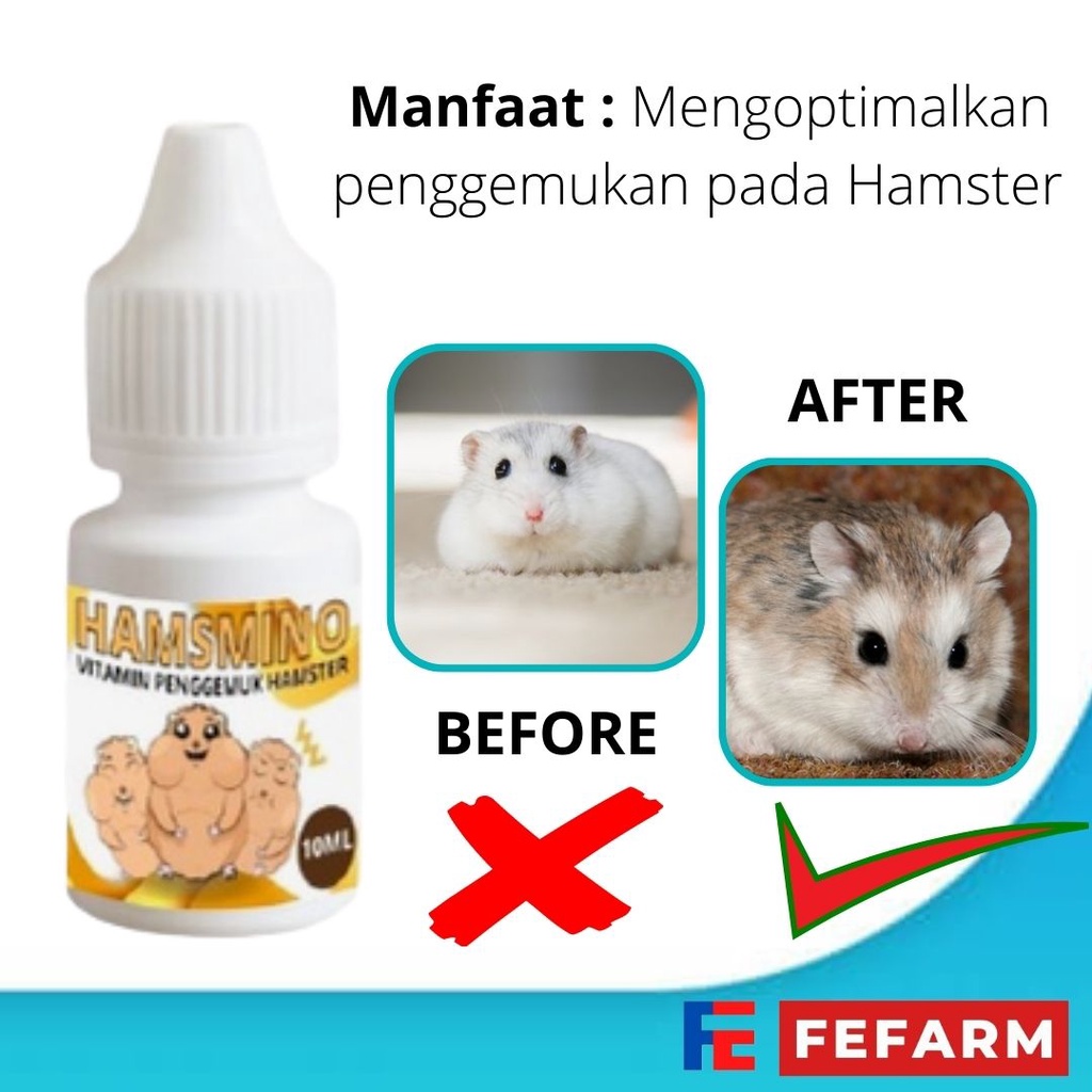 HAMSMINO - Obat Hamster Vitamin Mineral Penggemuk Hamster HAMSMINO FEFARM