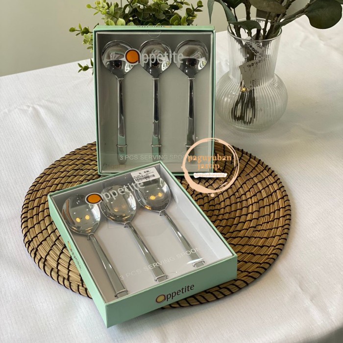 Vegg Sendok Sayur Oppetite Set Stainless Isi 3