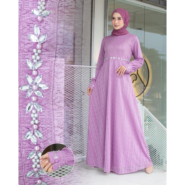 DJM> GAMIS NAYLA BAHAN BRUKAT MIX PAYET / GAMIS MODERN OUTFIT PAKAIAN PESTA / GAMIS WISUDA KEKINIAN - GAMIS TERLARIS