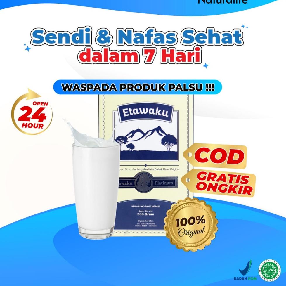 

(PROMO MVB55) ETAWAKU PLATINUM-SUSU KAMBING ETAWA & KRIMER NABATI BUBUK 200 GR SUSU KUALITAS PREMIUM ❄