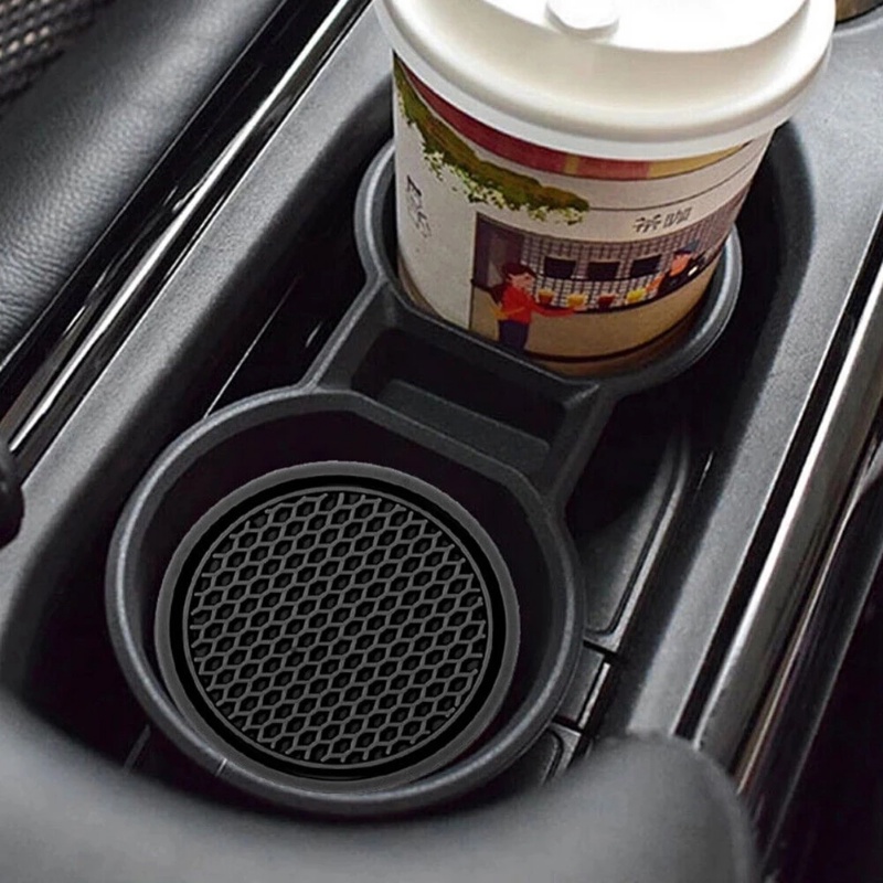 High Quality Silicone Round Anti-slip Car Coaster/Alas Cangkir Peredam Panas Otomotif Tahan Lama Lembut/Pad Mug Hias Interior Kendaraan