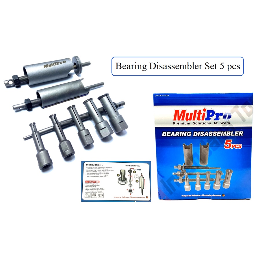 GRIP ON Bearing Puller Disassembler Set 5 Pcs Bearing Puller 5 Pcs / Alat Pelepas Penarik Roda Lepas Buka Bearing