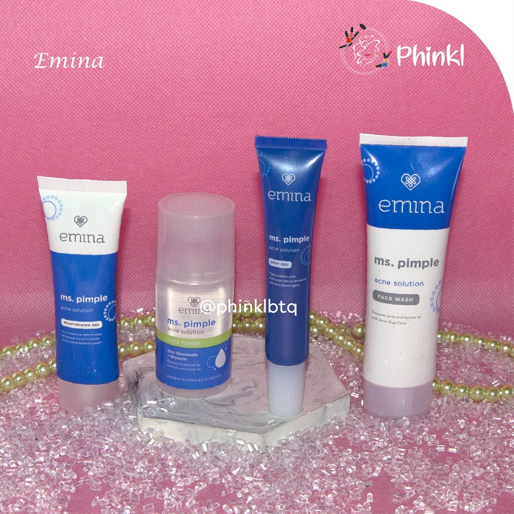 `ღ´ PHINKL `ღ´ ╰☆☆ 𝔢мιℕά ☆☆╮ Emina ms pimple series anti acne jerawat bruntusan memperbaiki skin barrier