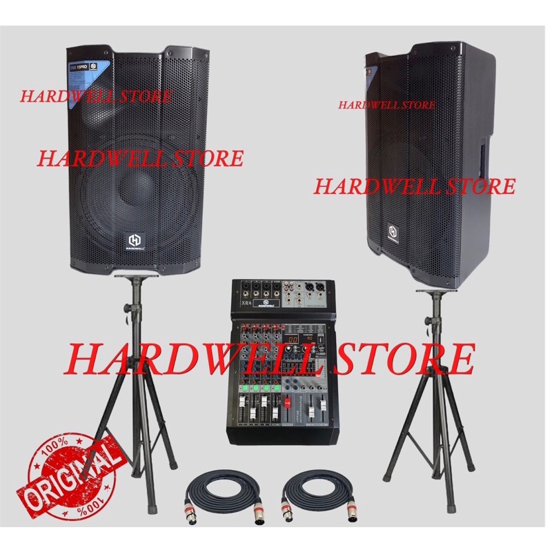 Paket Sound System Hardwell Original Speaker 15 Inch (1000 Watt) Garansi 1 Tahun