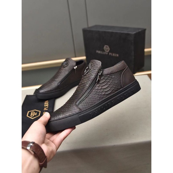 sepatu philipp plein cowok sepatu sneaker pp pria slip on mirror p1shoes