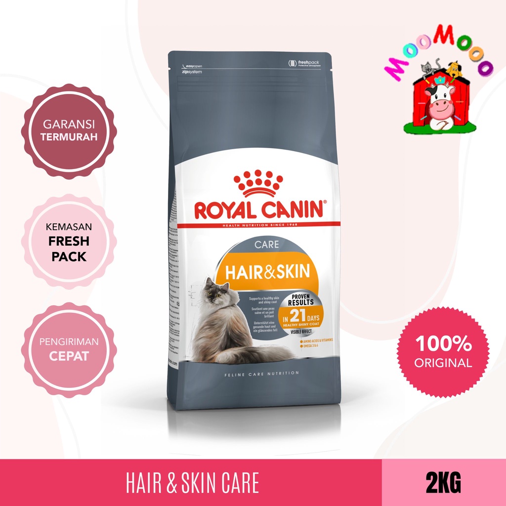 Royal Canin Hair &amp; Skin 2Kg - Makanan Kucing Dewasa / Freshpack