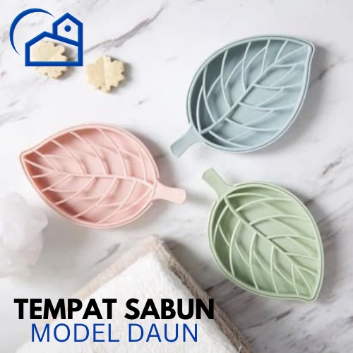 TEMPAT SABUN MOTIF DAUN / WADAH SABUN BATANG MOTIF DAUN / Tempat Penyimpanan Sabun Kamar Mandi Motif Daun Leaf 20013