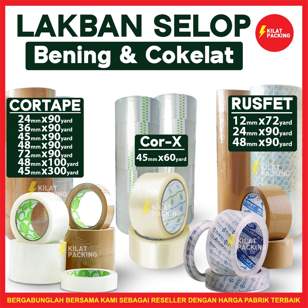 

Solatip Bening Cokelat Isolasi Selotip Plakban Lakban SELOP