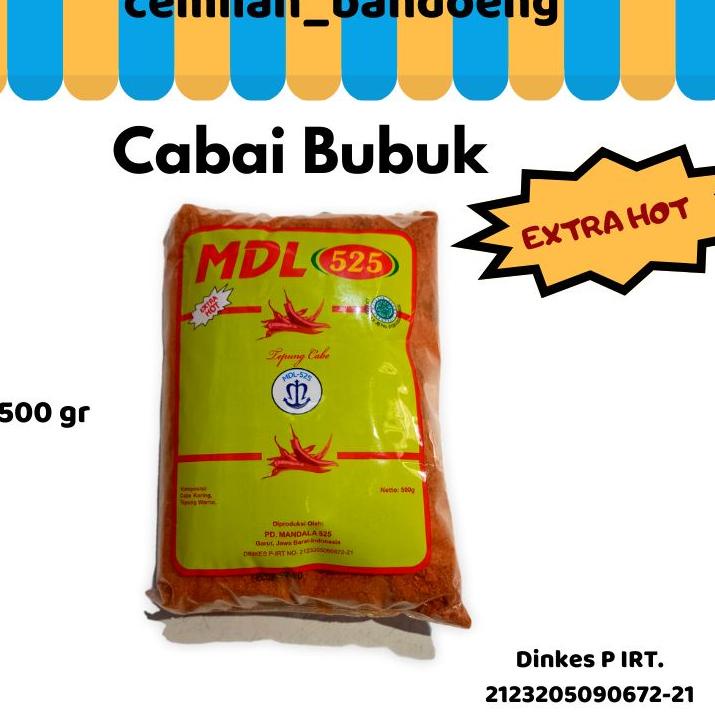

Ready Banyak Cabe Bubuk MDL 525 kemasan 500gr**