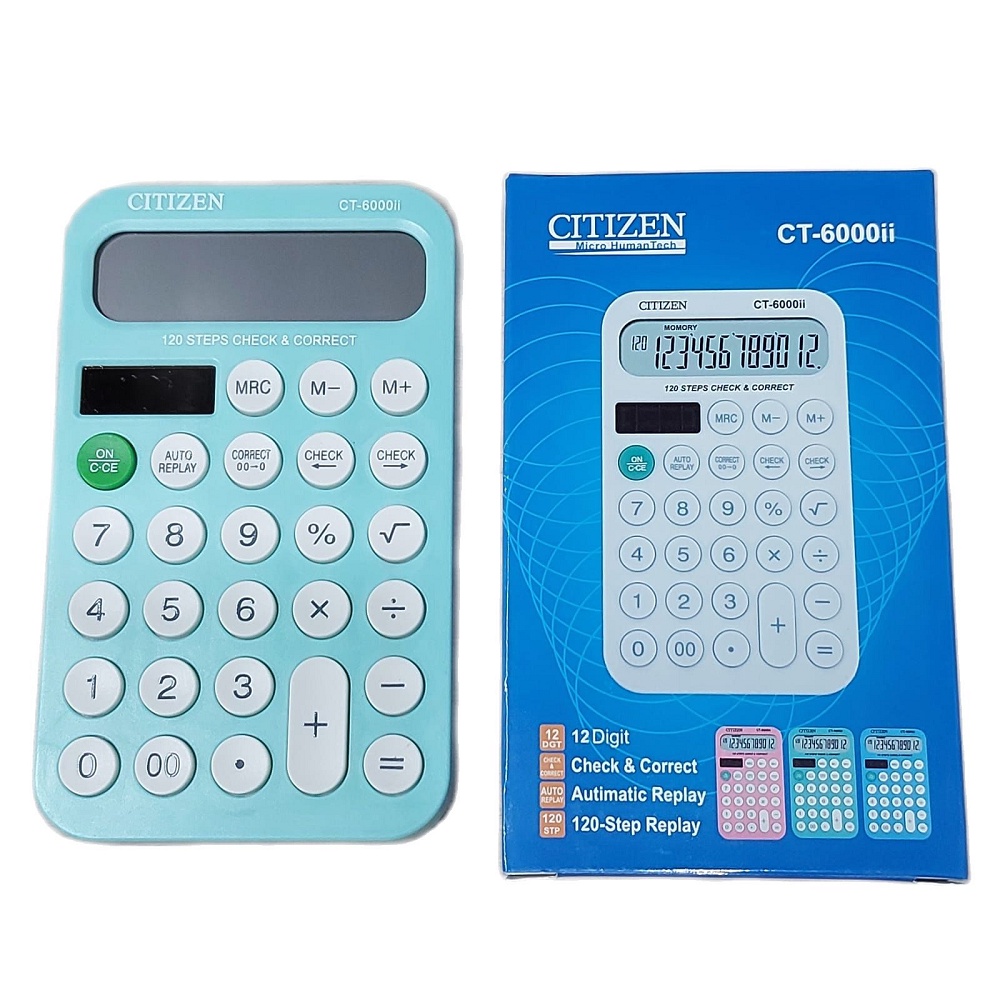 

KALKULATOR CITIZEN CT 6000II 12 DIGIT WARNA