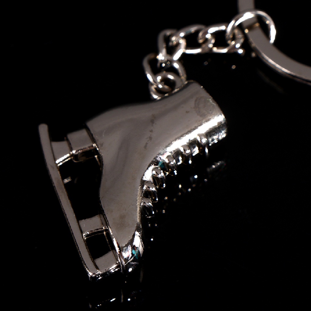 /Fashion Hot// Fashion// Warna Silver Es Skates Snowflake Liontin Kunci Ring Skag Key Chain Keychain.