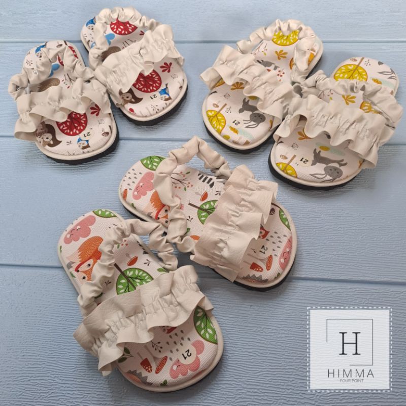 SANDAL ANAK PEREMPUAN Selop Kerut | SANDAL BALITA | SANDAL BAYI | SANDAL ANAK