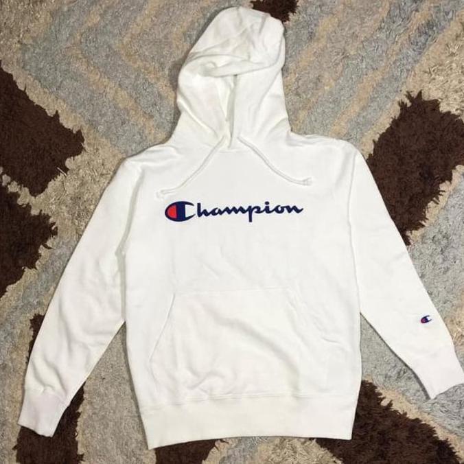 SALE Hoodie sweater Champion White Putih Original Full tag complete label