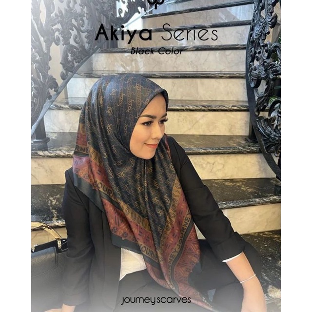 akiya black journey scarves