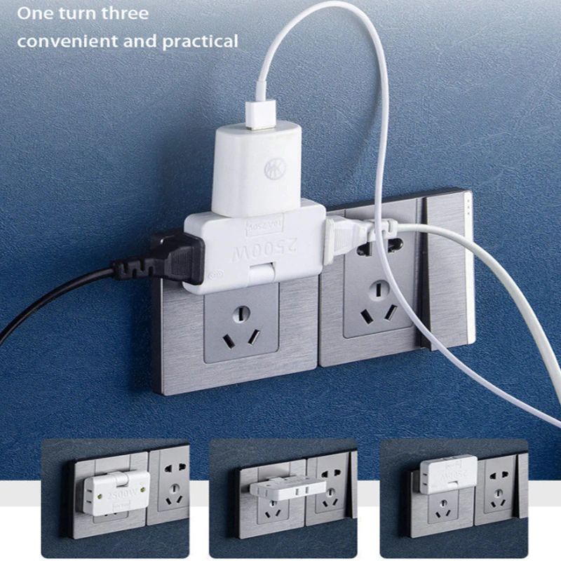 Stop kontak steker 180 derajat konverter adapter travel power fold Lipat Putar Cok Sambung Viral Stop Kontak Cabang 3 Gepeng Steker Cok Mesin Genset Mesin Machine Plug Kaki 3 Ukuran Besar