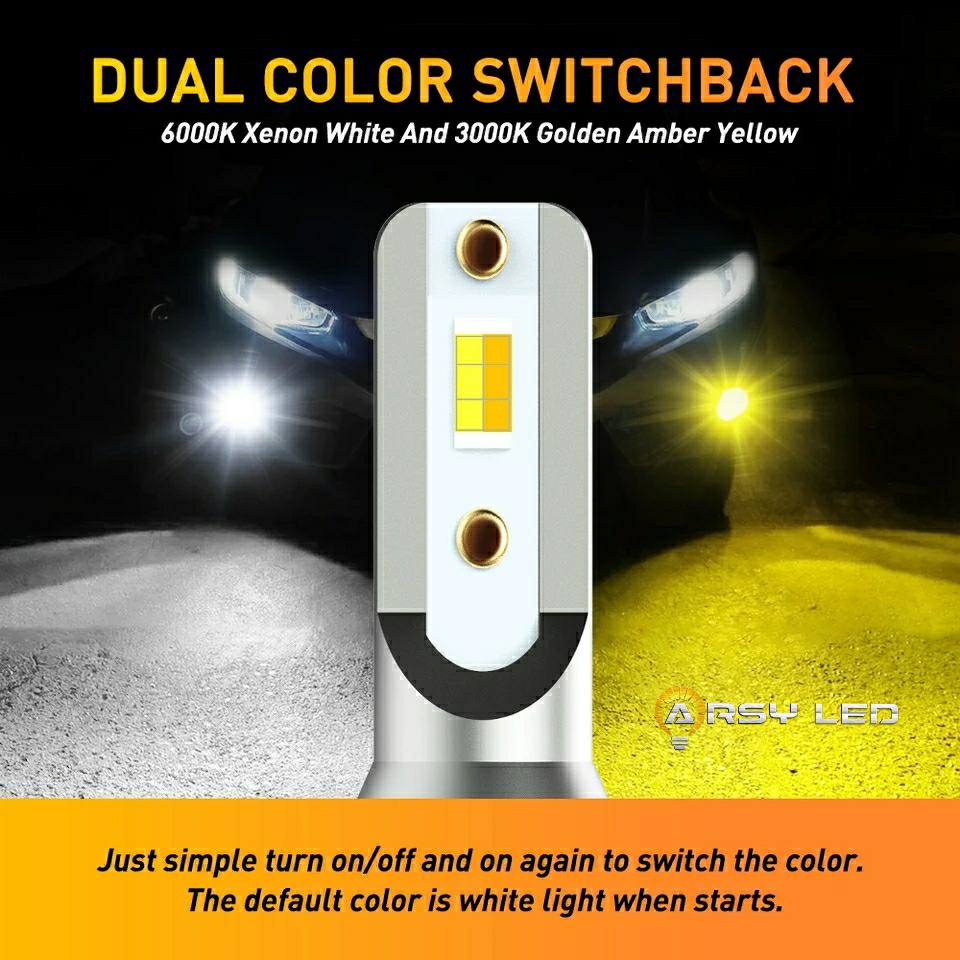 ARSYLED Lampu kabut foglamp Dual Warna Mobil Stargazer Brio Calya Xpander Innova H11 H16 H8
