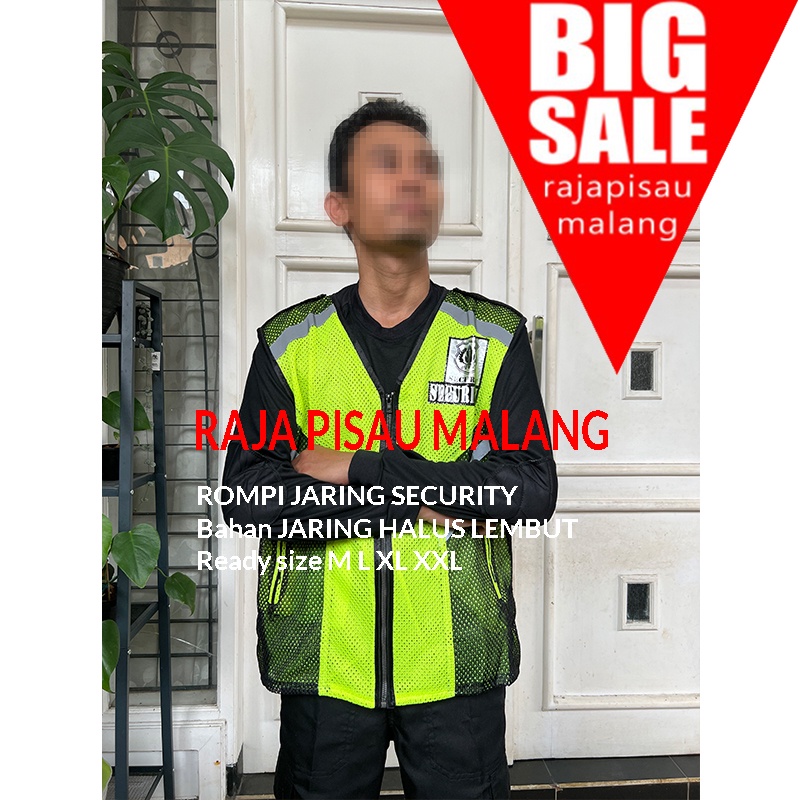 ROMPI JARING HITAM MT Rompi Security Terbaru Rompi Satpam Jaring Mesh SECURITY