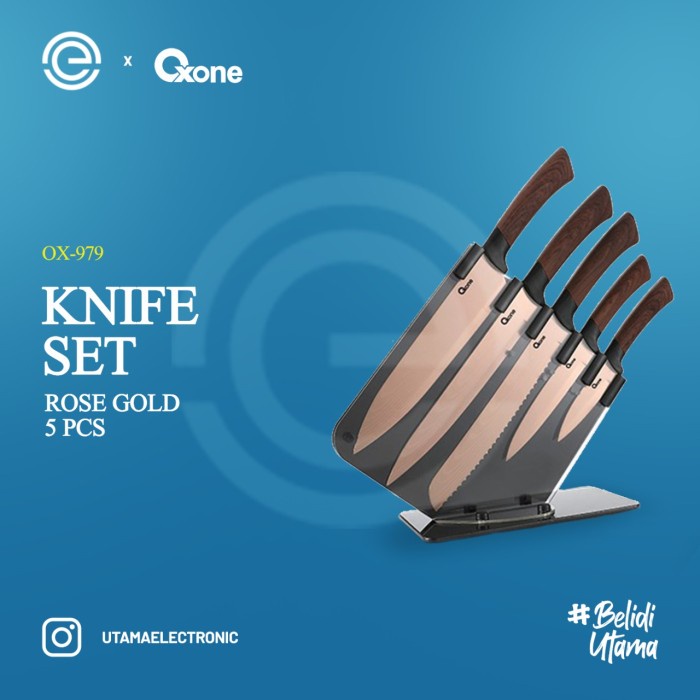 Oxone Rose Gold Knife Set - Ox-979 #Original
