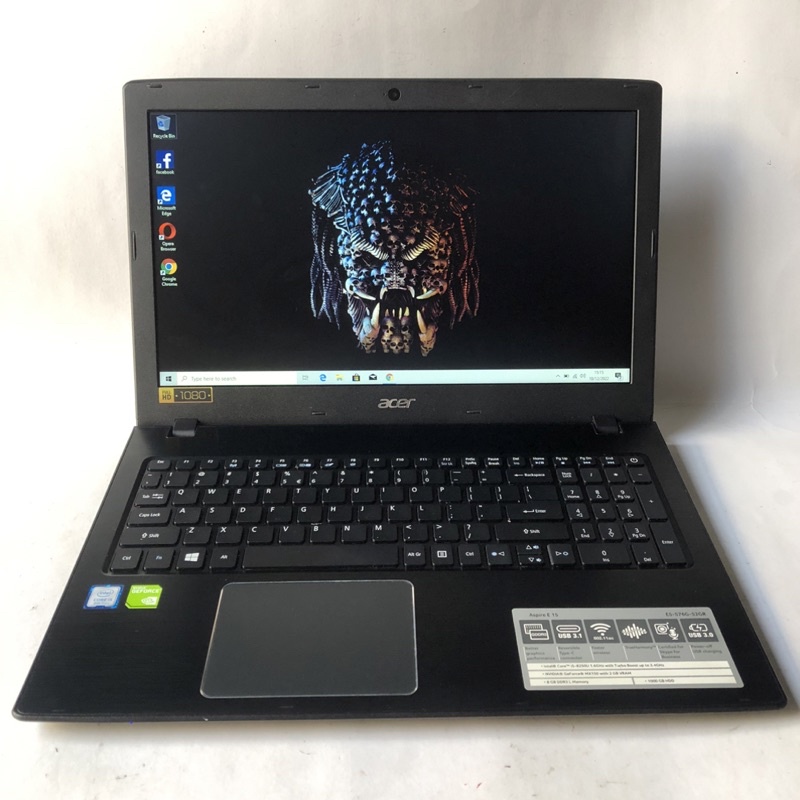 Laptop Gaming Rendering - Acer E5-576G-52GR - i5 Gen 8 Dual Vga - Ram 8 Ssd256GB