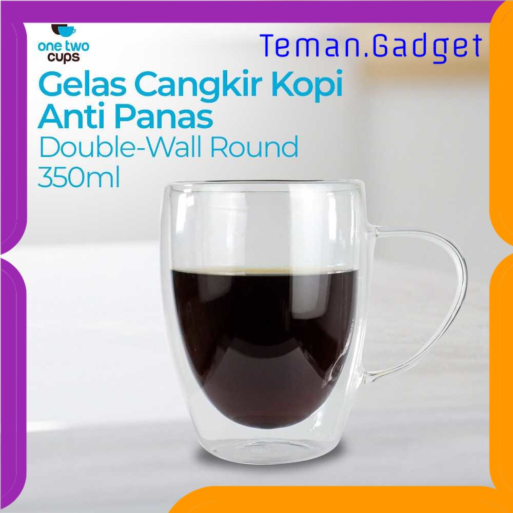 TG - DPR One Two Cups Gelas Cangkir Kopi Anti Panas Double-Wall Round 350ml