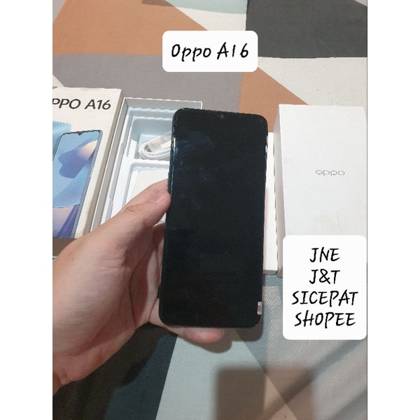 OPPO A16 RAM 3/32GB SECOND BEKAS FULLSET NO MINUS EX RESMI OPPO INDONESIA