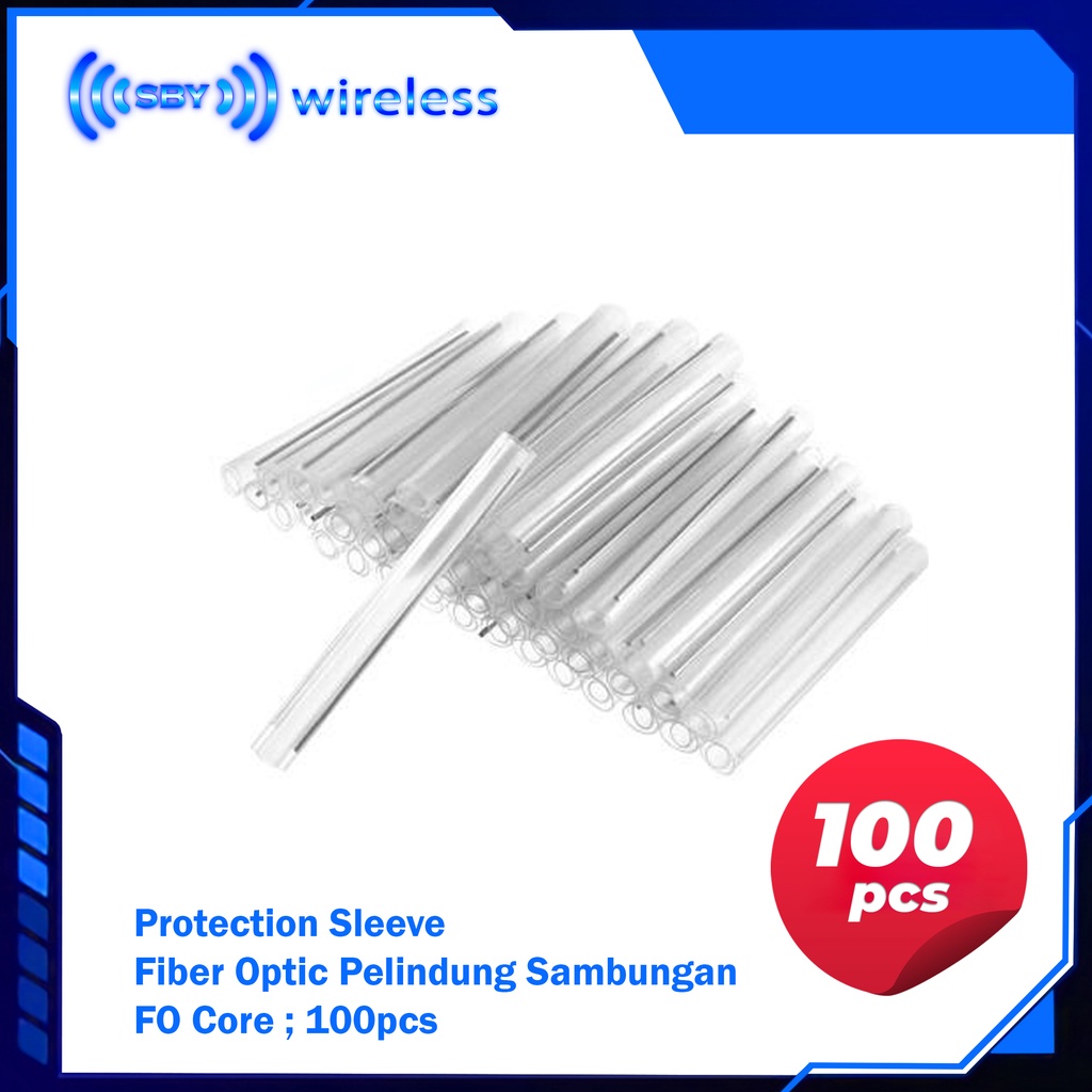 Protection Sleeve Kecil Fiber Optic Pelindung Sambungan FO Core 6cmx4mm isi 100pcs