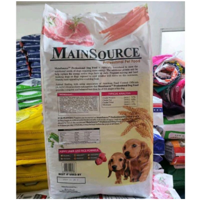 Makanan anjing MainSource Puppy Lamb &amp; Rice Formula 18,14kg (EKSPEDISI) profesional pet food makanan anjing anakan best in show