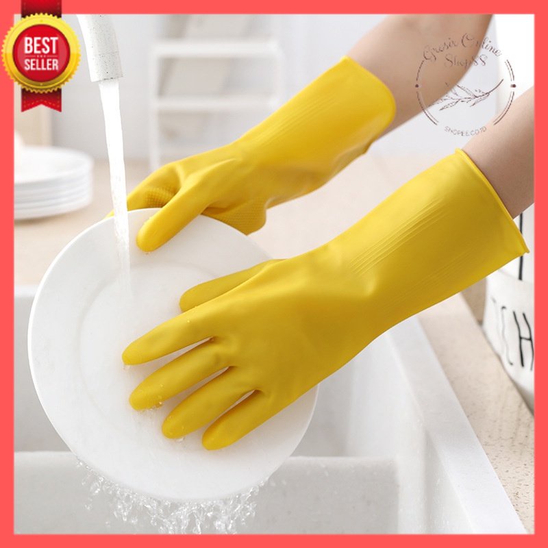 GOS -I302- Sarung Tangan Karet Latex - Sarung Tangan Serbaguna Latex Dot Tebal - Sarung Tangan Cuci Piring