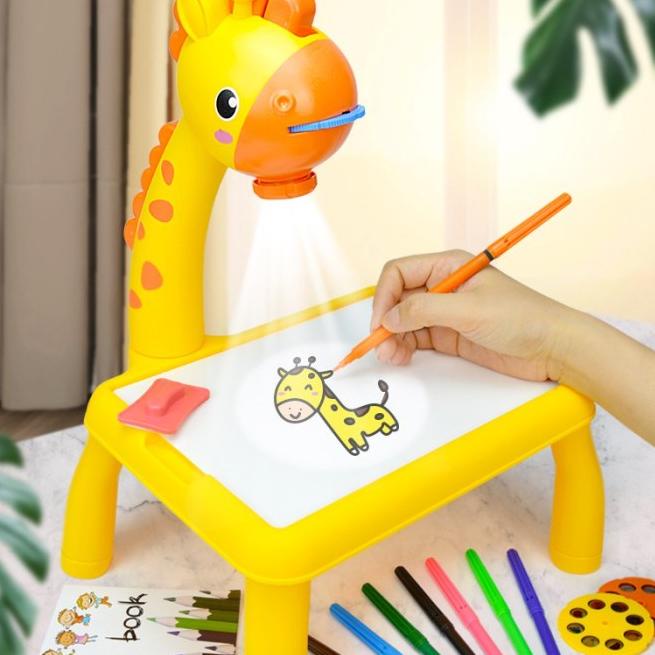 Ready Sekarang Meja Belajar Gambar Meja Gambar Anak Proyektor Meja Belajar Anak Mainan Motif Jerapah