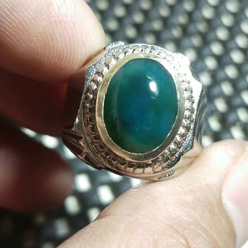 Cincin Batu Bacan Doko Coklat Bacok Asli Natural