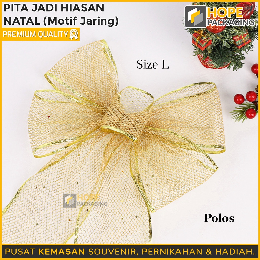 Pita Jaring / Pita Kado box Lebaran  / Natal hampers M = 18x 23x 5 cm / L= 28 x 52x 10 cm