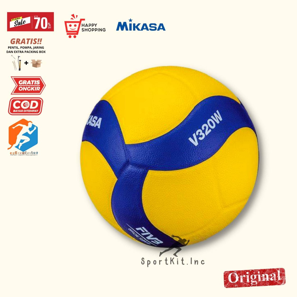 Bola Voli volly voly murah mikasa V320W Original match ball size 5 indoor outdoor