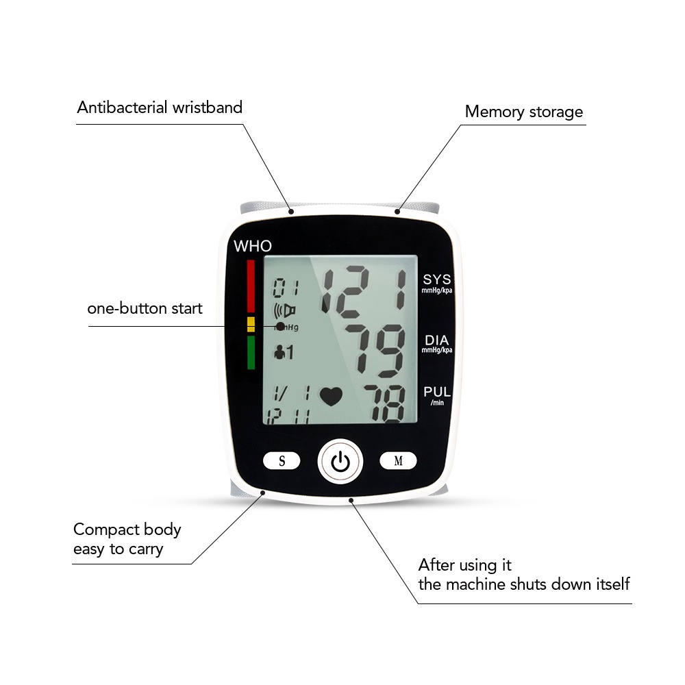 OLIECO Pengukur Tekanan Darah Electronic Sphygmomanometer with Voice - CK-W355 - Black - 7RHR2QBK