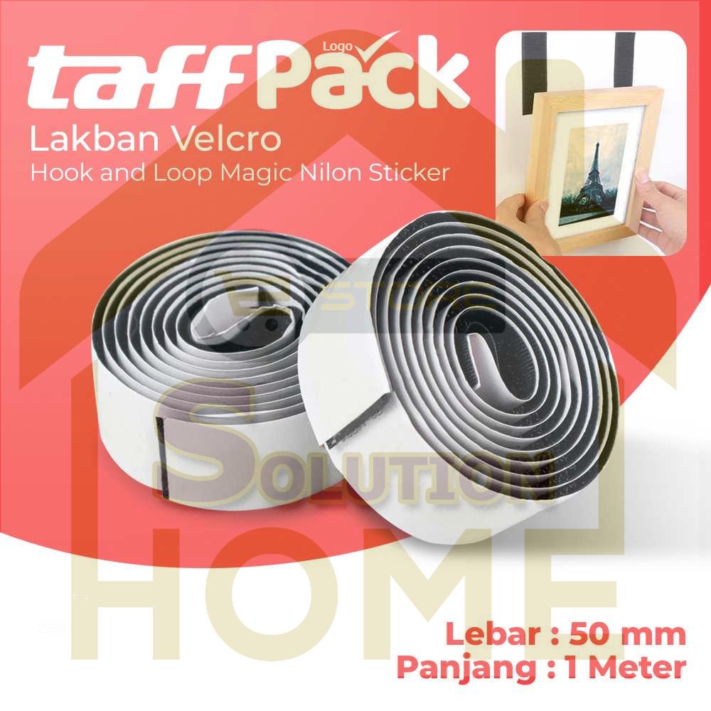 

HSS TOOLS - TaffPACK Lakban Velcro Hook and Loop Magic Nilon Sticker 1 Meter - ZNK006