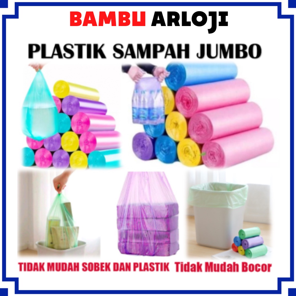 BAJ KANTONG PLASTIK SAMPAH ROLL 45X50CM ISI 20 PLASTIK KANTONG SAMPAH SERBAGUNA DISPOSABLE GARBAGE BAGE